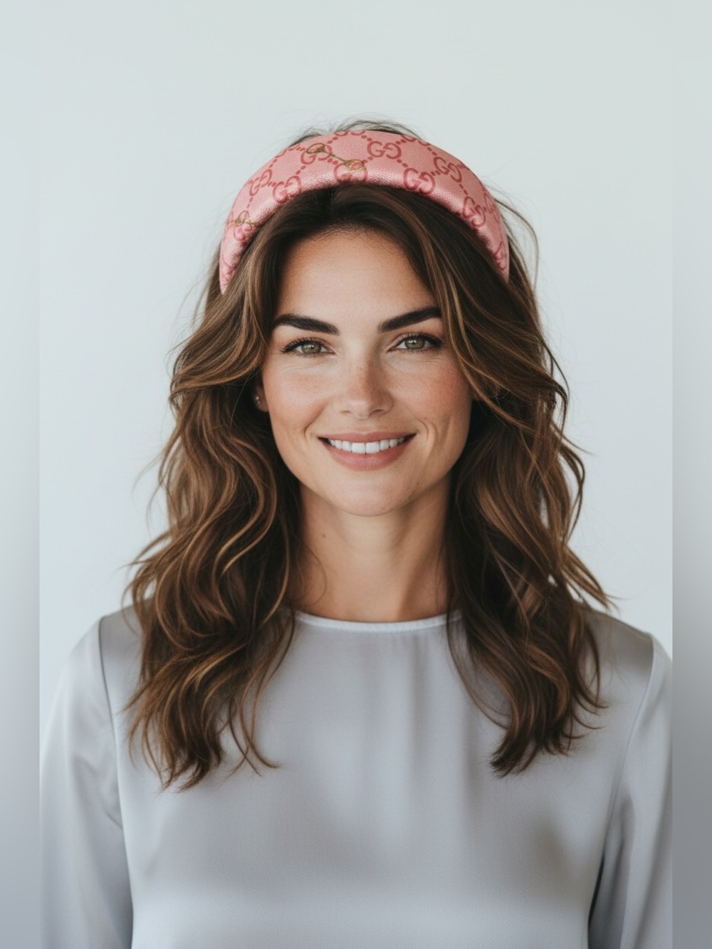 New Pink Patterned Padded Headband